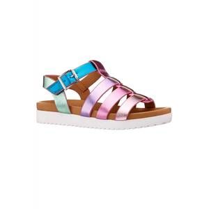 NEW NINA kid's wrenlee sandals in pastel multi